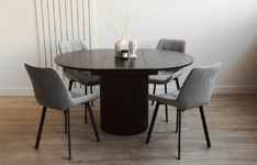 стол обеденный круглый Стивен [664920] раскладной, керамический