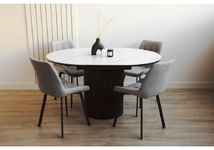 стол обеденный круглый Стивен [664694] раскладной, керамический