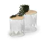 комплект столы журнальные круглые FOLLA [V-CH-FOLLA-LAW-BIALY] 2 штуки