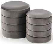 пуф PACHO [V-CH-PACHO-PUFA-POPIELATY] 2 штуки, со съёмным сидением