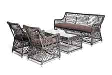 комплект мебели для отдыха Асти [AS2C2JT-4-SET graphite] ротанг искусственный