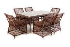 комплект мебели обеденный Латте [LC6T-7-SET brown] плетёный