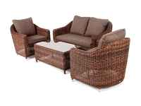 комплект мебели для отдыха Кон Панна [KPS2C2TJ-4-SET brown] ротанг искусственный