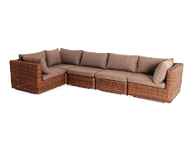 диван садовый Лунго [YH-C1033W-SET brown] трансформер, ротанг искусственный