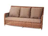 диван садовый Гляссе [YH-C3579W-2 brown] 3-х местный, ротанг искусственный