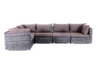 диван садовый Лунго [YH-C1033W-SET graphite] трансформер, ротанг искусственный