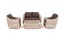 комплект мебели для отдыха Кон Панна [KPS2C2TJ-4-SET beige] ротанг искусственный