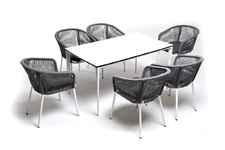 комплект мебели обеденный Малага [MAL-CM6T1-7-SET H-gray]