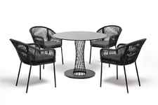 комплект мебели обеденный Лион [LIO-CL4T1-5-SET D-gray]
