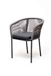 кресло садовое Марсель [MAR-CH-st001 RAL7022 Mua grey(gray)] плетение