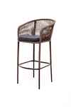 стул барный Марсель [MAR-BCH-st001 RAL8016 Mua brown(D-gray)] плетение