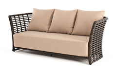 диван садовый Валенсия [YH-C3250W Bronze] 3-х местный, ротанг искусственный