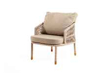 кресло садовое Верона [VER-A-001 W Mua beige(beige052)] плетёное из роупа